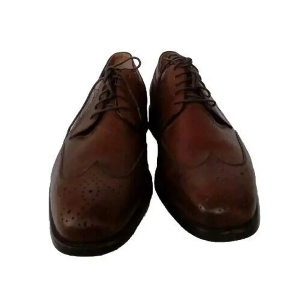 Classic Brown‎ Leather Wingtip Derby Dress Shoes Brogue Oxford Business Formal
